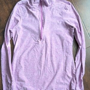 Lavender Half Zip Athletic Pullover